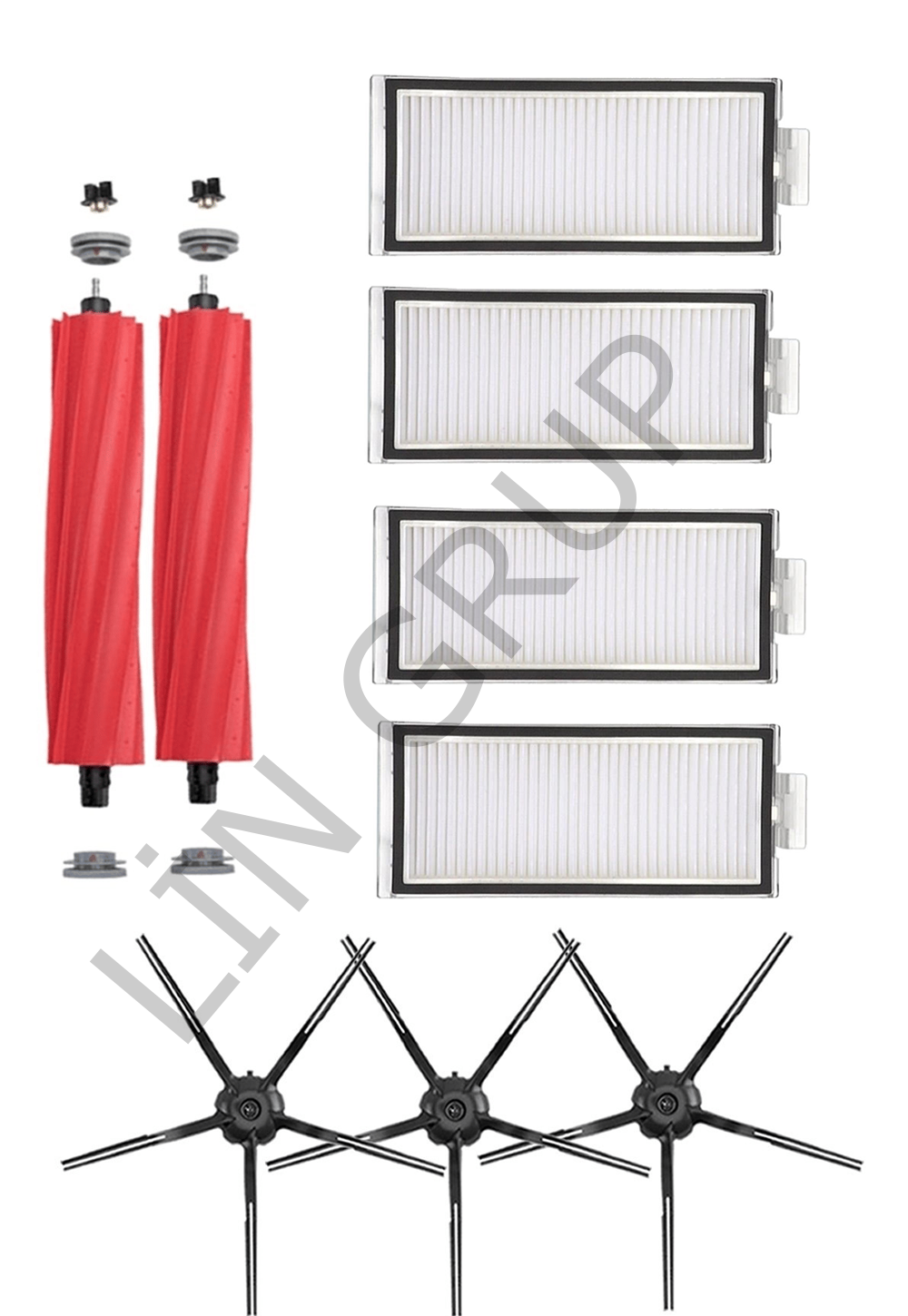 Roborock Q7+ Robot Süpürge Uyumlu 9'lu Yedek Parça Seti