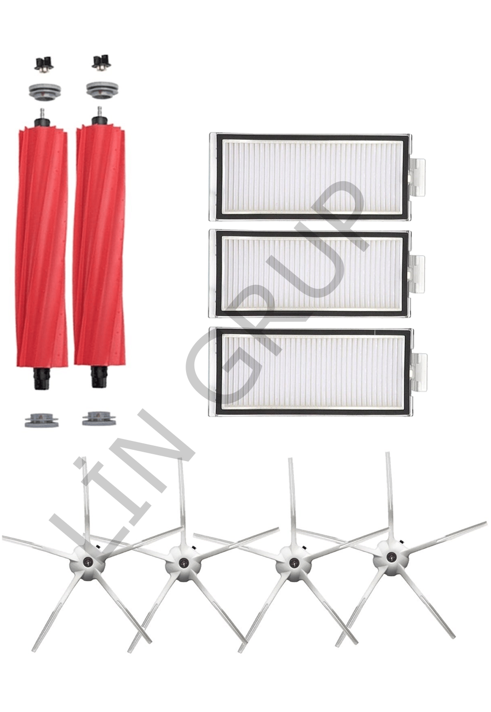 Roborock Q7+ Robot Süpürge Uyumlu 9'lu Yedek Parça Seti