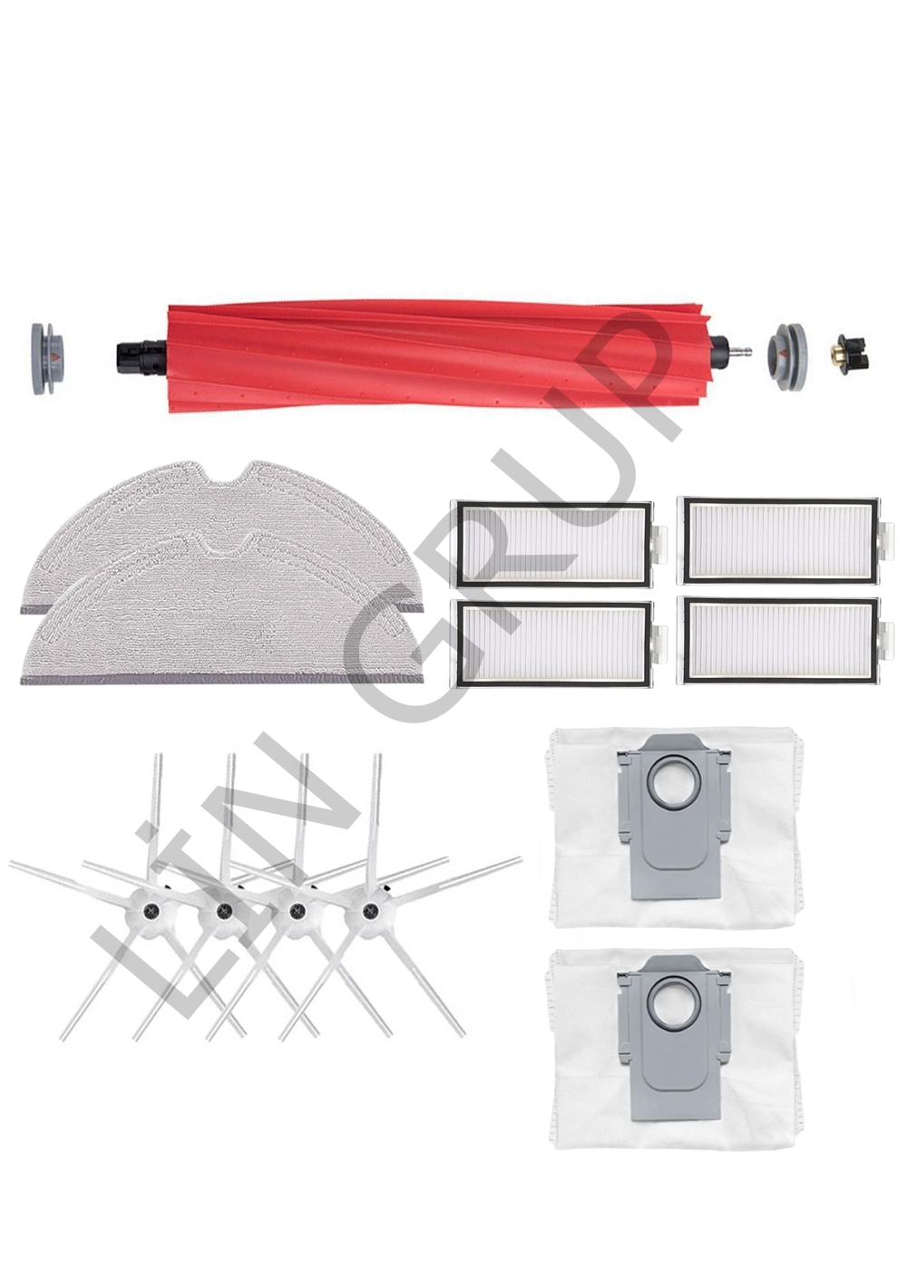 Roborock Q7+ Robot Süpürge Uyumlu 13'lü Yedek Parça Seti