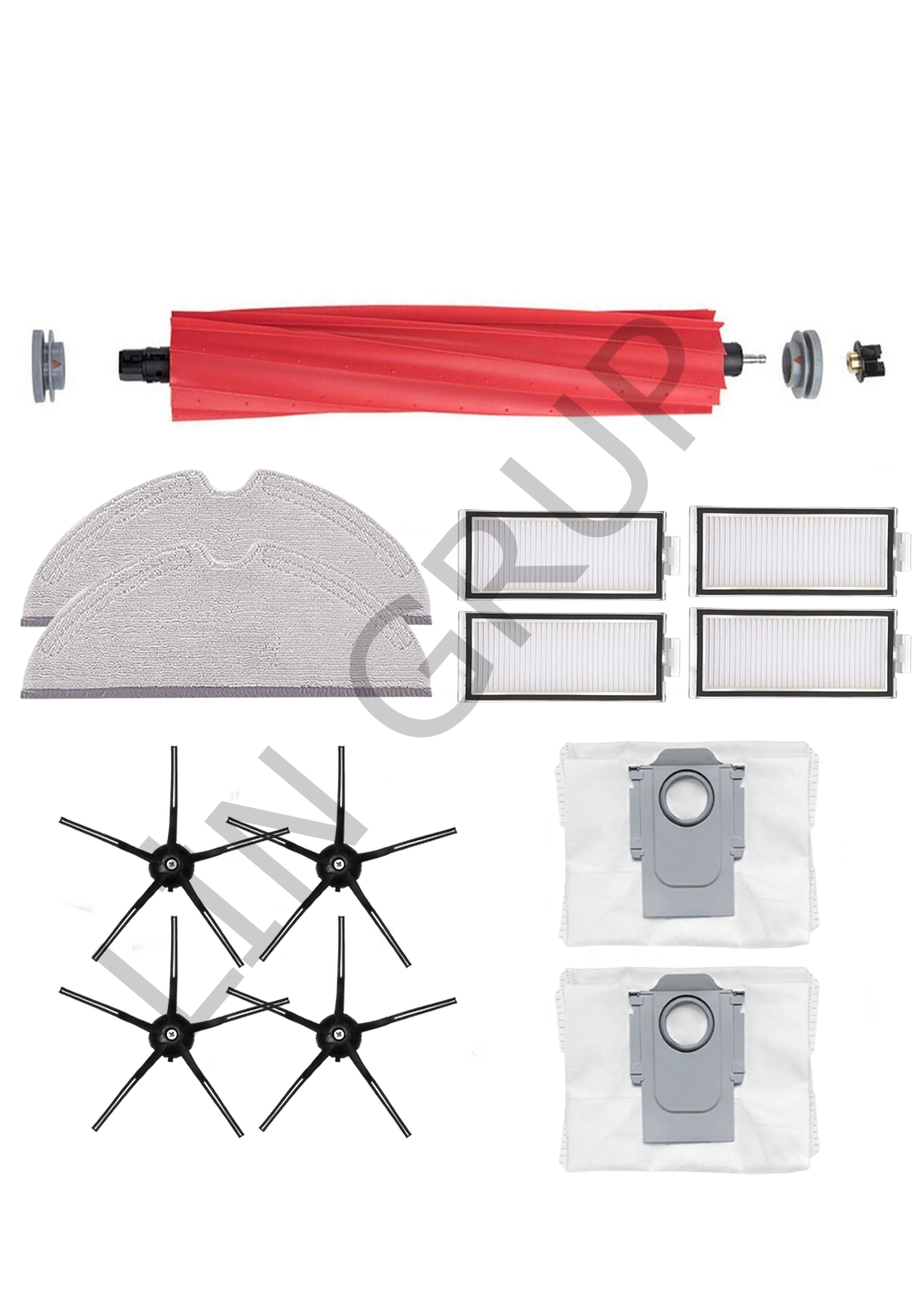 Roborock Q7+ Robot Süpürge Uyumlu 13'lü Yedek Parça Seti