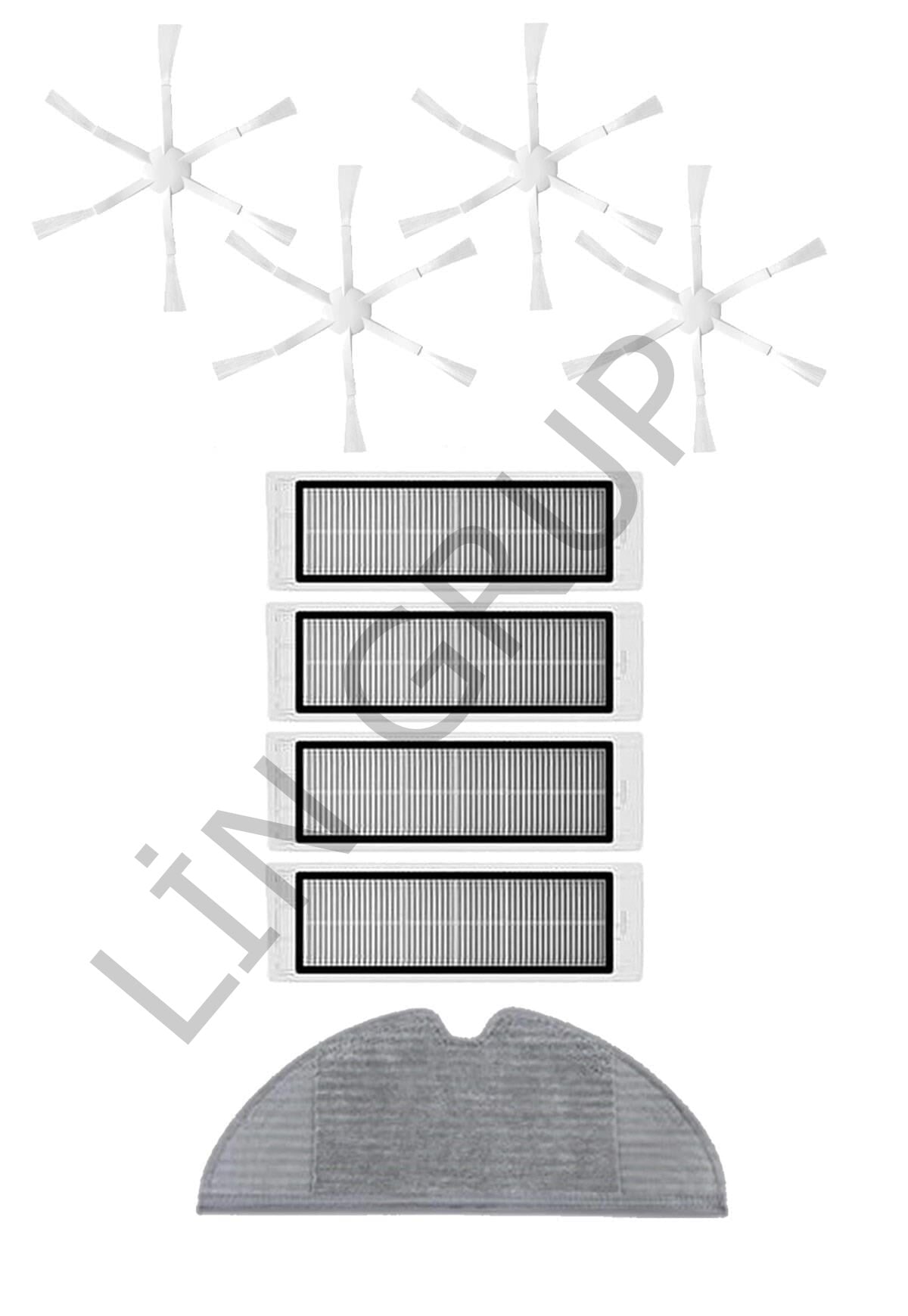 Xiaomi Vacuum Mop 2 (STYTJ03ZHM) Robot Süpürge Uyumlu 9'lu Yedek Parça Seti