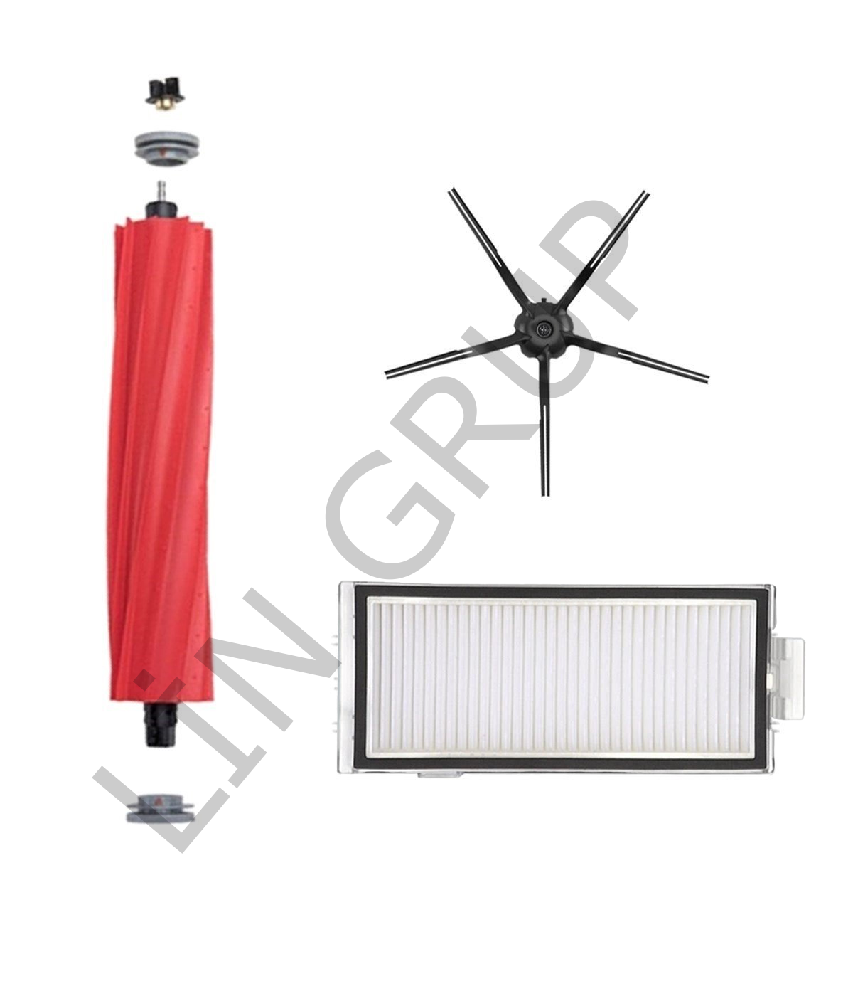 Roborock Q7 Max + Robot Süpürge Uyumlu 3'lüi Yedek Parça Seti