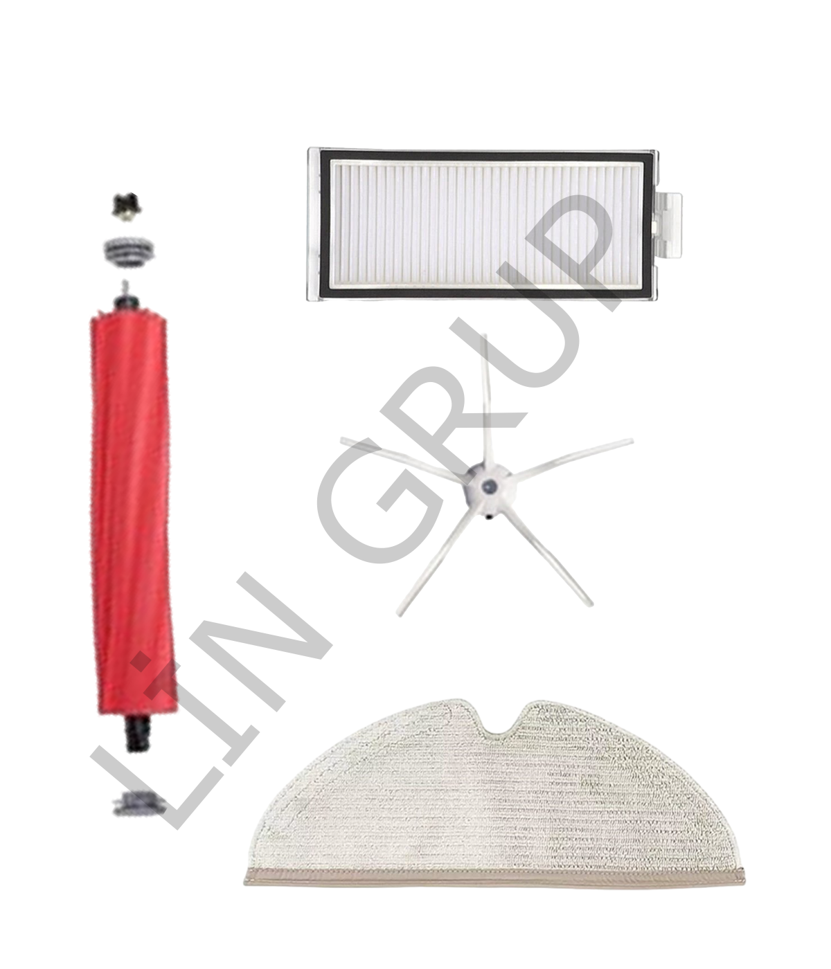 Roborock Q7 Max + Robot Süpürge Uyumlu 4'lü Yedek Parça Seti