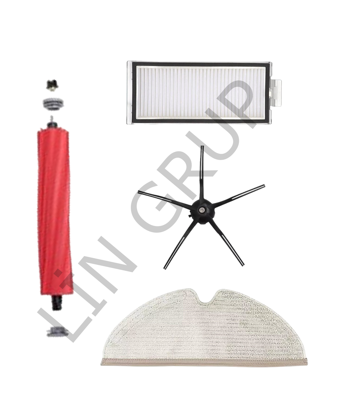 Roborock Q7 Max + Robot Süpürge Uyumlu 4'lü Yedek Parça Seti