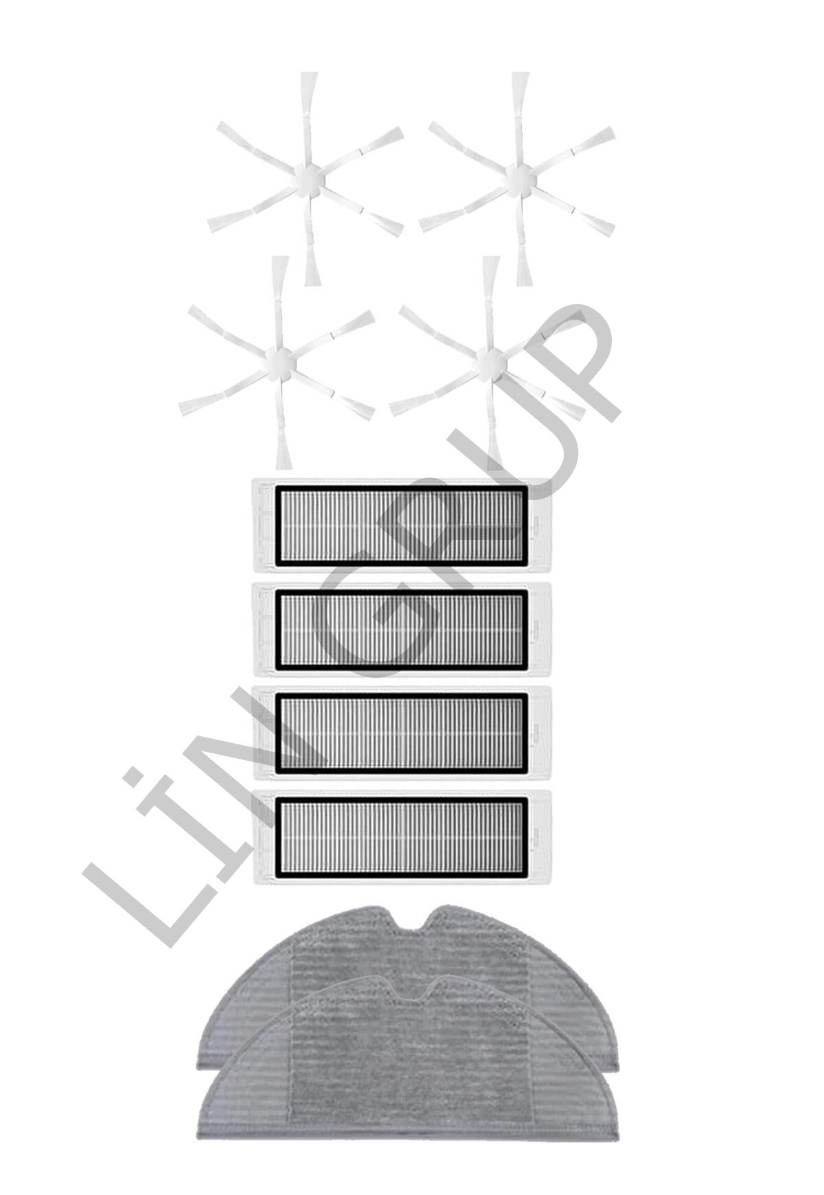 Xiaomi Vacuum Mop 2 (STYTJ03ZHM) Robot Süpürge Uyumlu 10'lu Yedek Parça Seti