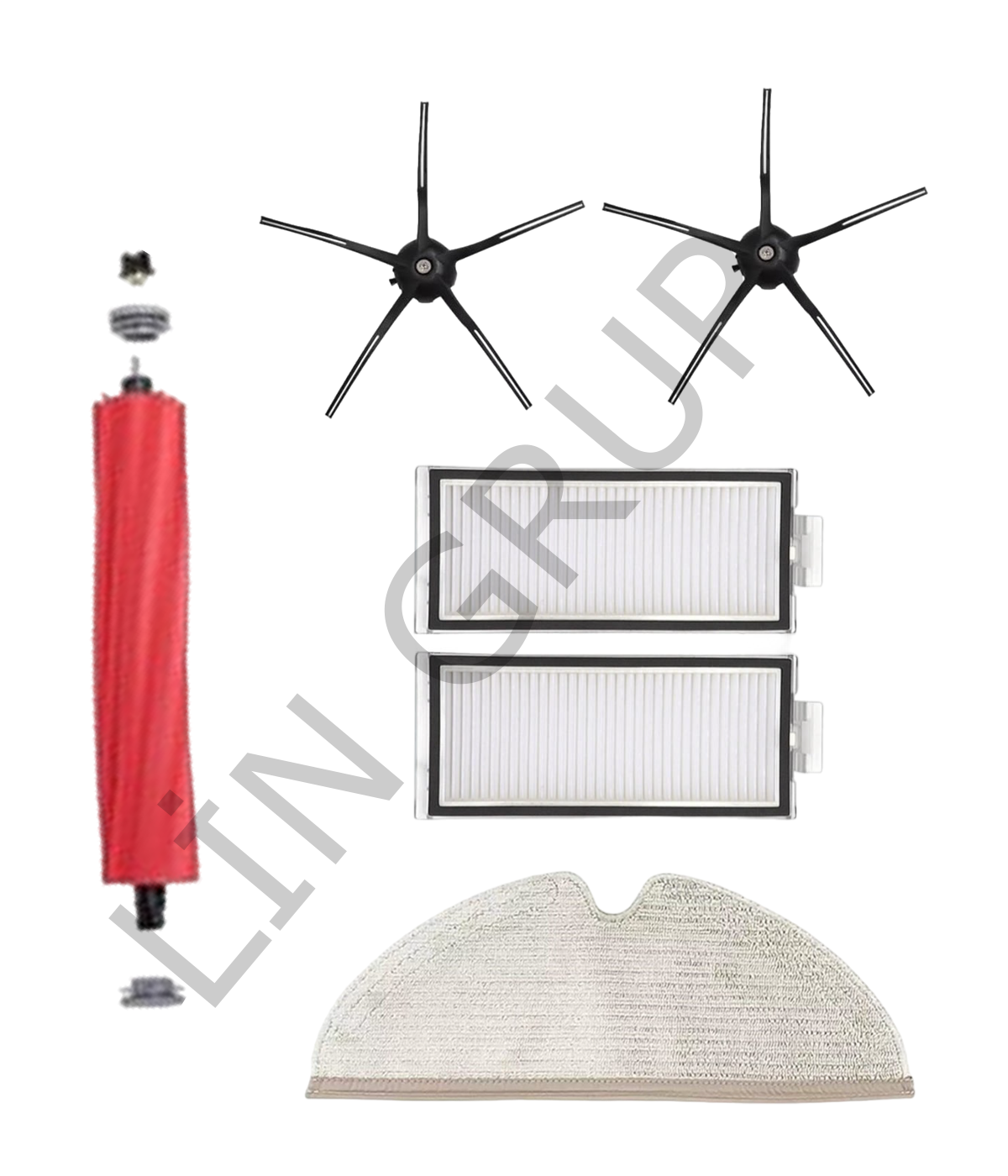 Roborock Q7 +  Robot Süpürge Uyumlu 6'lı Yedek Parça Seti