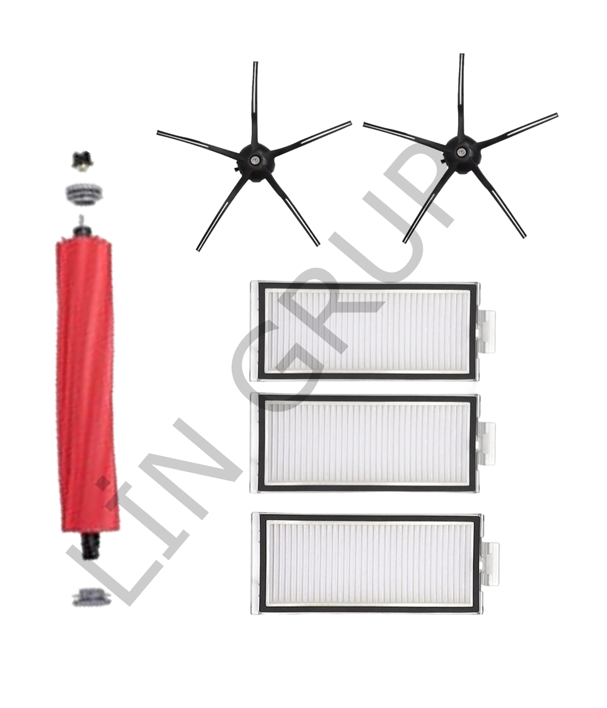 Roborock Q7 +  Robot Süpürge Uyumlu 6'lı Yedek Parça Seti