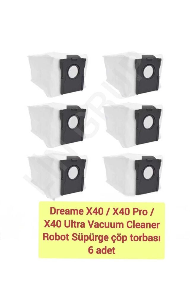 Dreame X40/X40 Pro/X40 Ultra Robot VacuumCleaner çöp torbası - 6 ADET