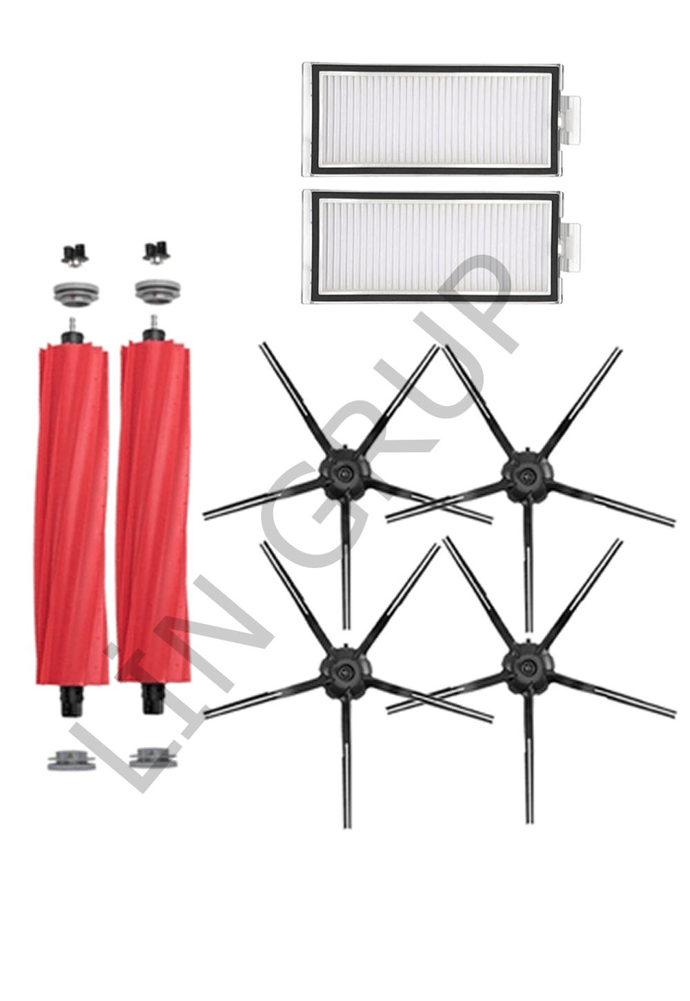 Roborock Q7 Max +  Robot Süpürge Uyumlu 8'li Yedek Parça Seti