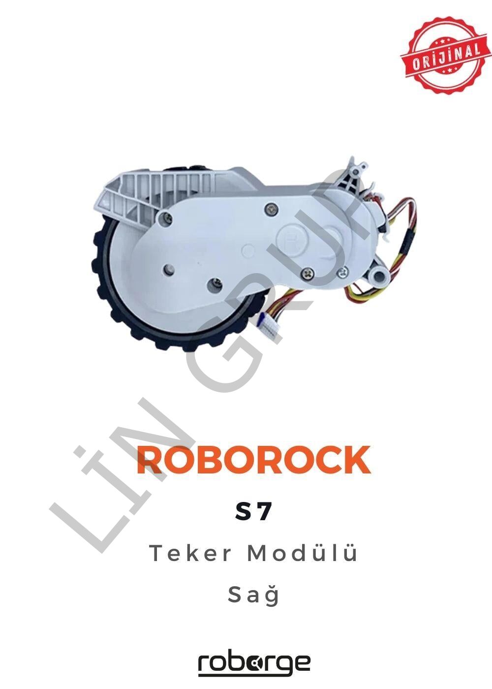 Roborock S7 Robot Süpürge Uyumlu Teker Modülü - Sağ - Beyaz - Orijinal Ürün