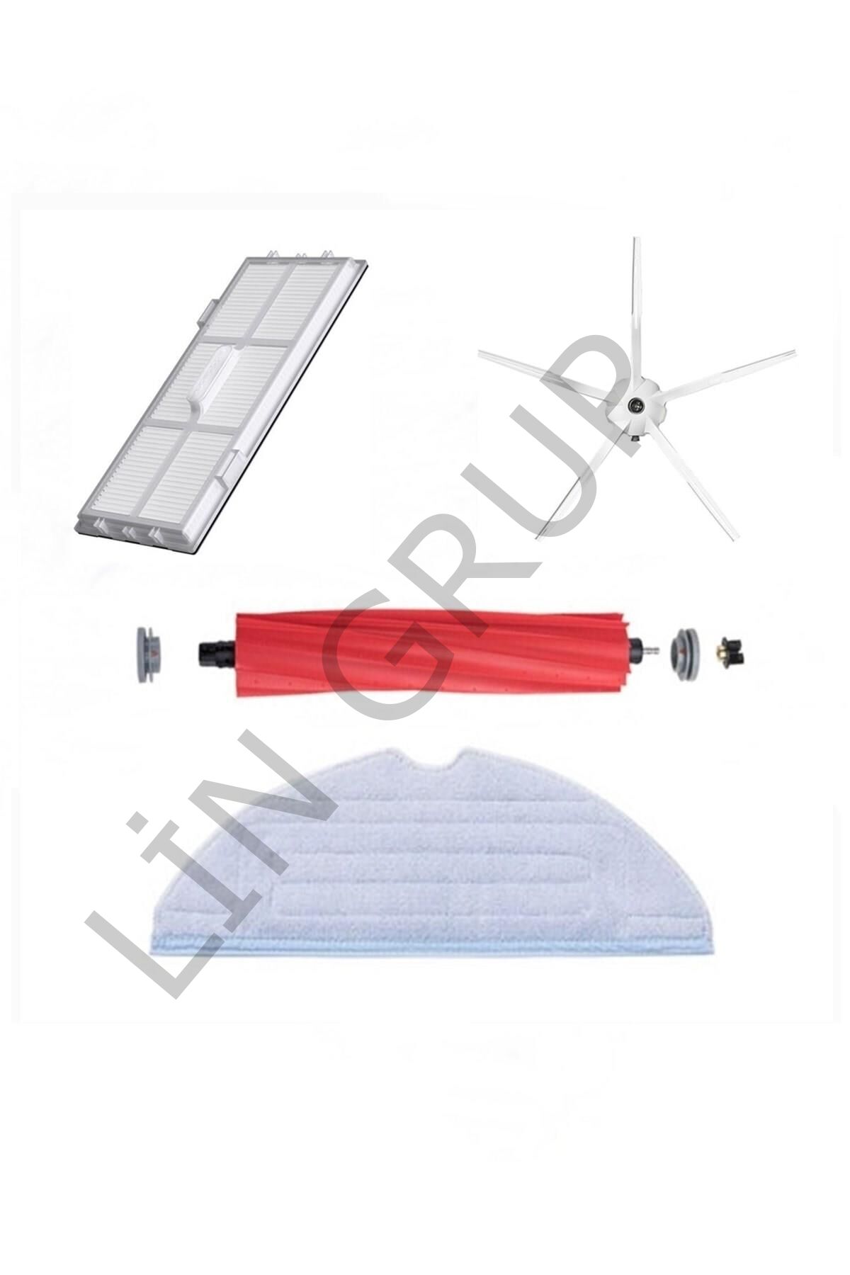 Roborock S7+ Robot Süpürge Uyumlu 4'lü Yedek Parça Seti