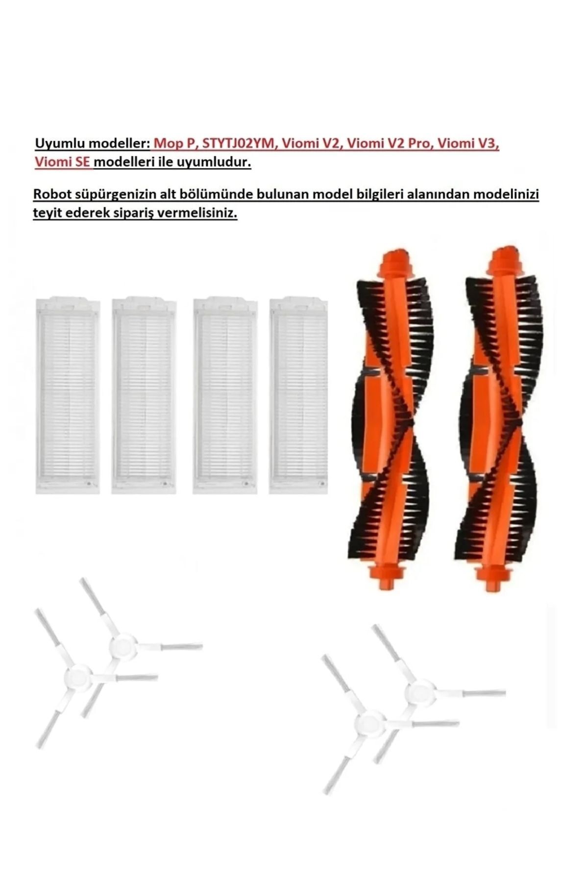 Xiaomi Vacuum Mop 2S model XMSTJQR2S Robot Süpürge yedek parça