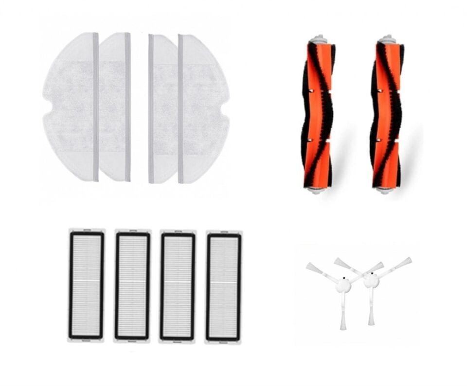 Dreame D9 Robot Süpürge Uyumlu 12'li Anafırça- Yedek Parça Seti