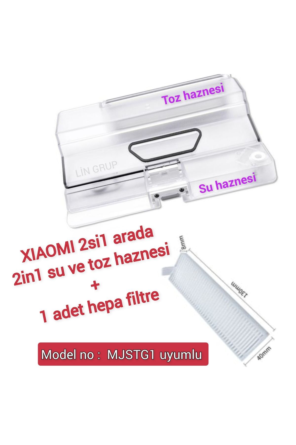 Mi Robot Xiaomi Essential MJSTG1 Modeli 2si1 arada su ve toz haznesi