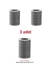 Xiaomi Air purifier 4 hava temizleyici uyumlu 3 adet yedek hepa filtre