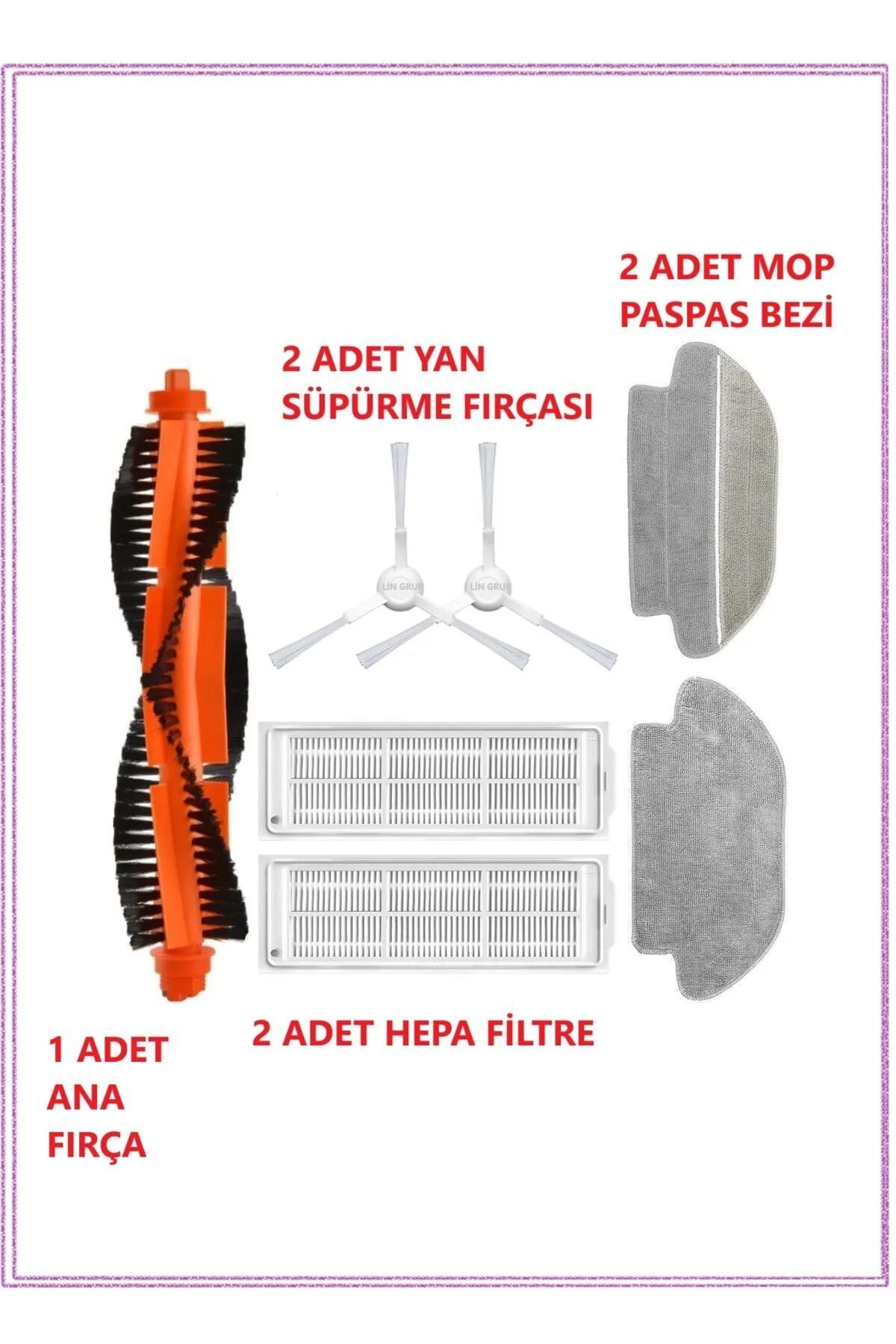 Xiaomi Mi Robot Vacuum Mop P STYTJ02YM uyumlu yedek parçalar
