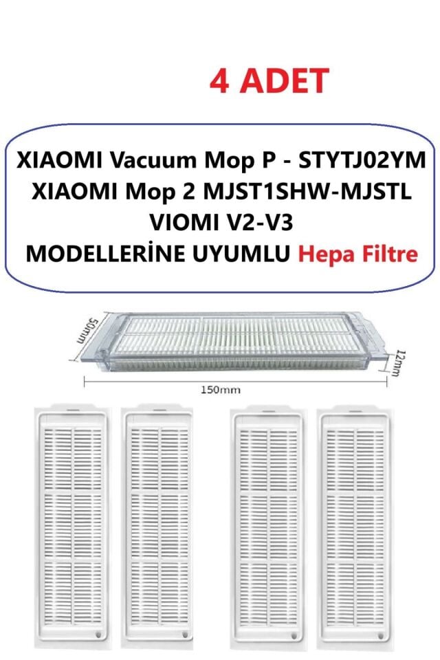 STYTJ02YM XİAOMİ MOP P ve MJST1SHW-MJSTL Mop 2 hepa filtre - 1 Adet