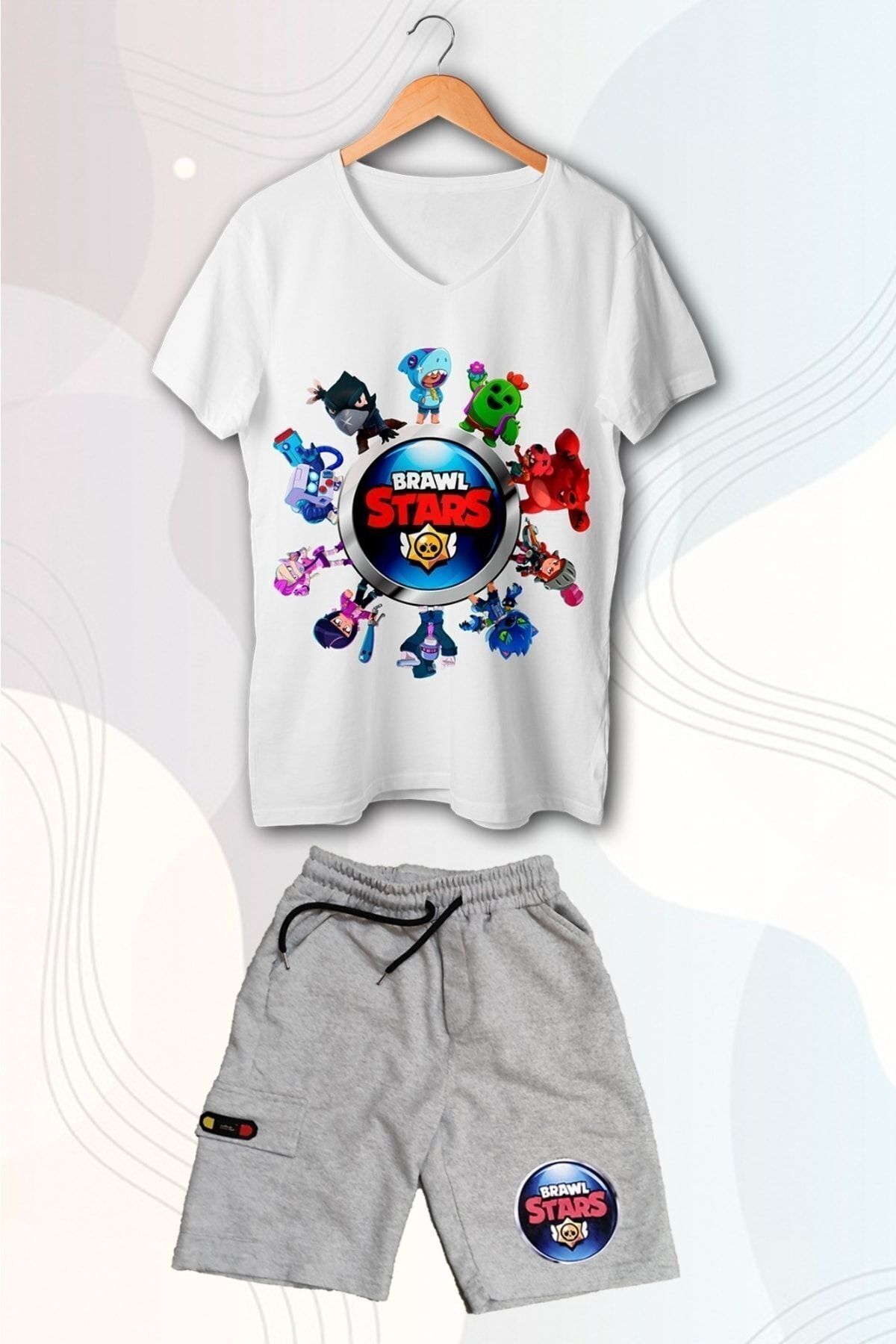 Brawl Stars Baskılı Tişört Şort Takım