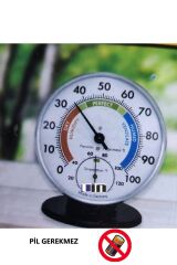 Analog Nem ölçer ve Termometre - pil gerekmez