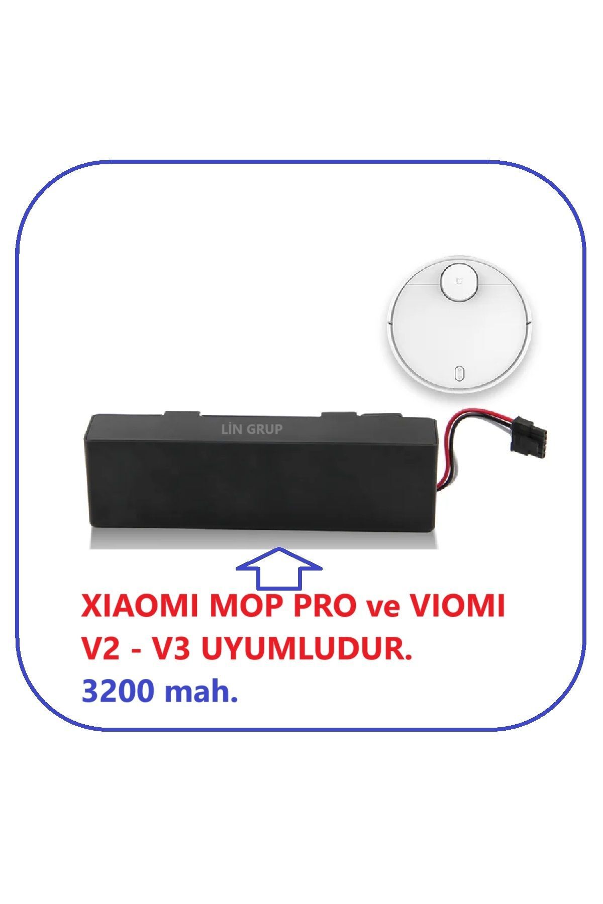 Viomi V3 - V2 Pro Lityum Batarya yedek Pil 3200 mah.