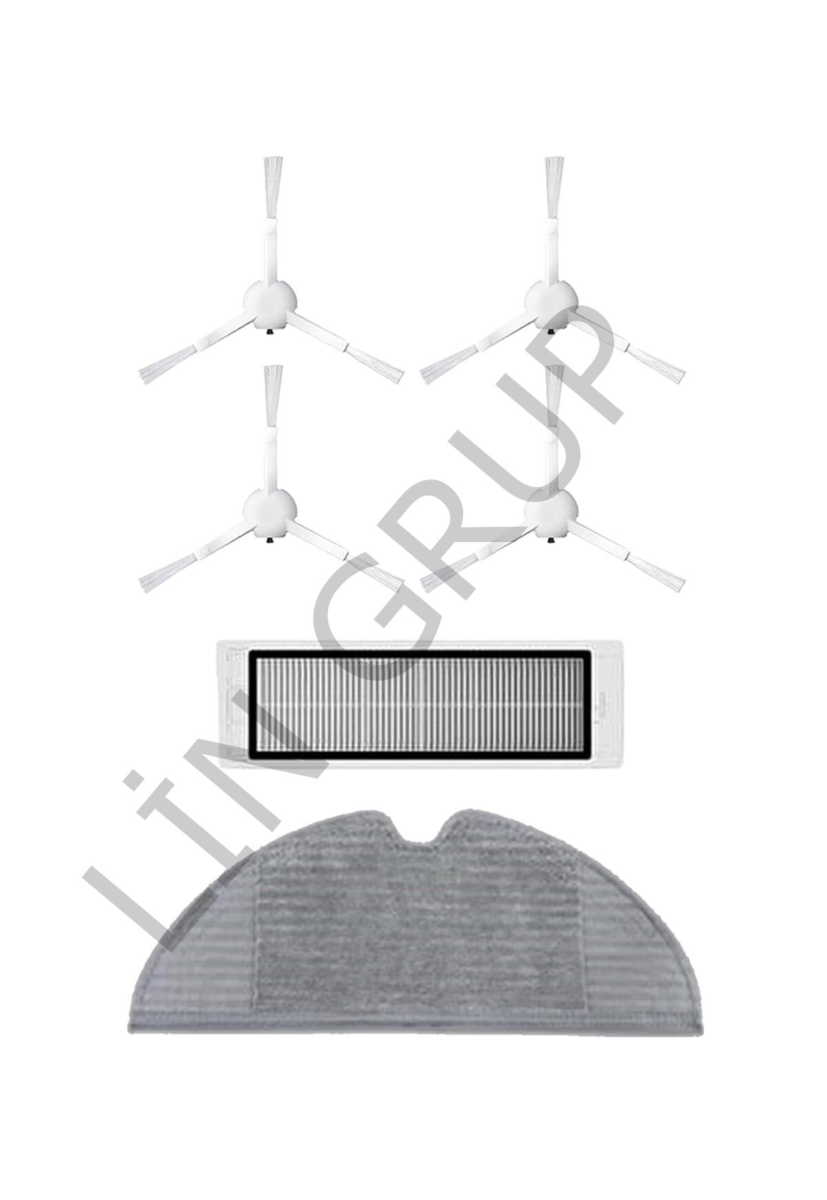 Xiaomi Vacuum Mop 2C  Robot Süpürge Uyumlu 6'lı Yedek Parça Seti