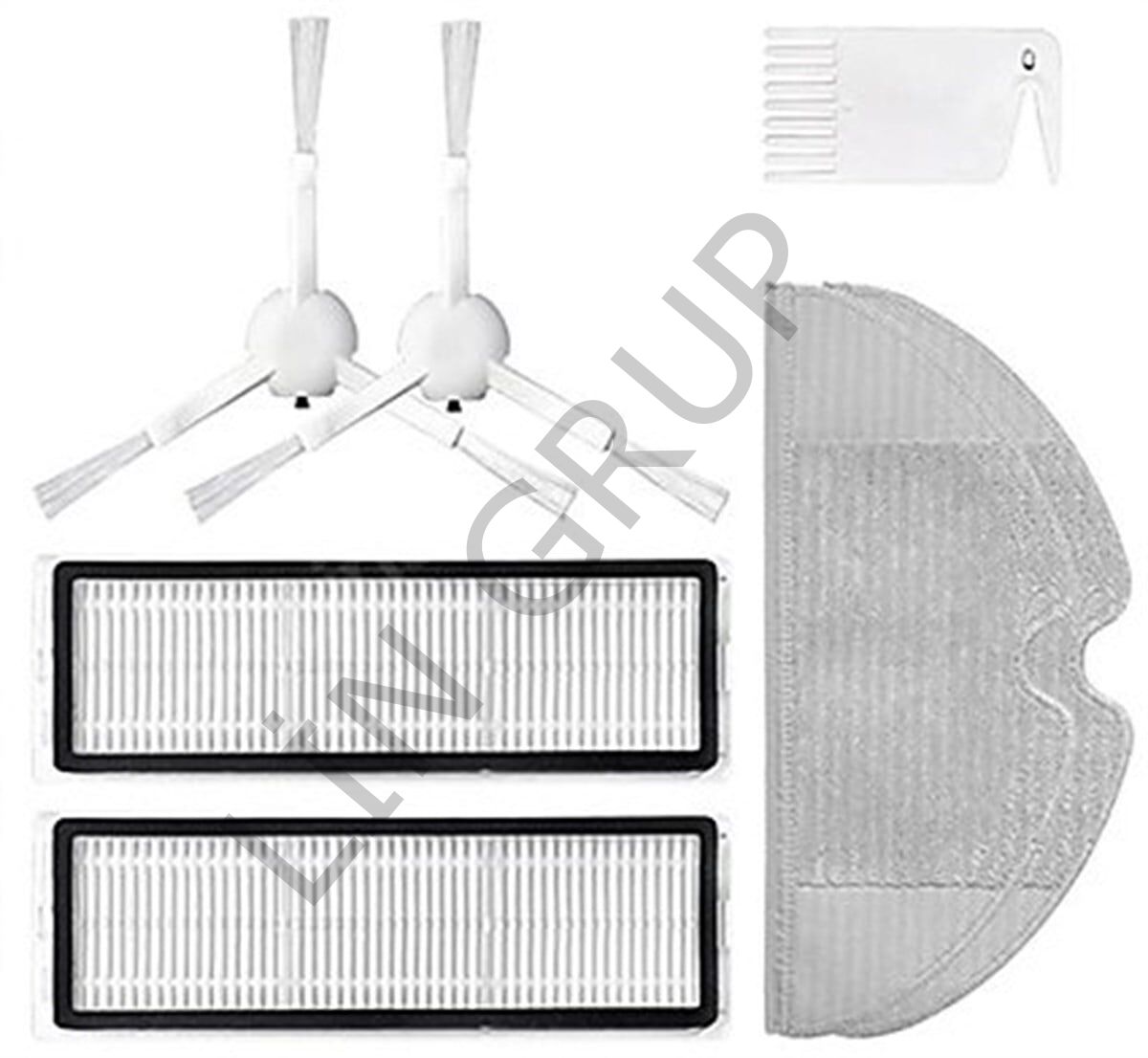 Xiaomi Vacuum Mop 2C  Robot Süpürge Uyumlu 7'li Yedek Parça Seti