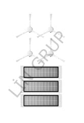 Xiaomi Vacuum Mop 2C  Robot Süpürge Uyumlu 7'li Yedek Parça Seti