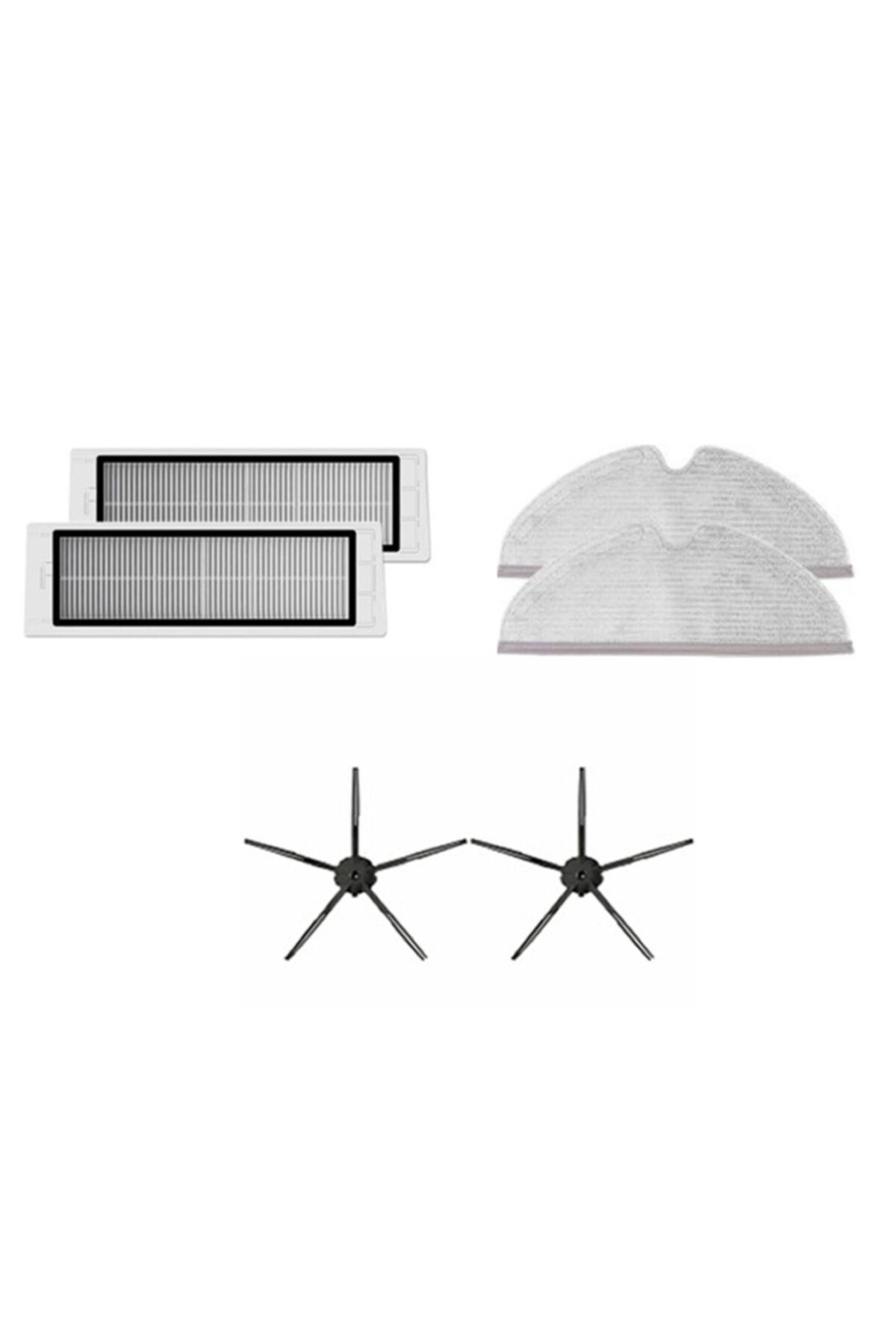 İthalatçı Garantili S5 Max 6'lı Set - Roborge Siyah (Robot Süpürge Yedek Parça Seti)