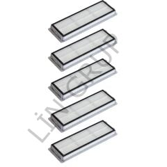 Xiaomi Vacuum Mop 1C (STYTJ01ZHM) Robot Süpürge Uyumlu 5'li HEPA Filtre- Yedek Parça Seti