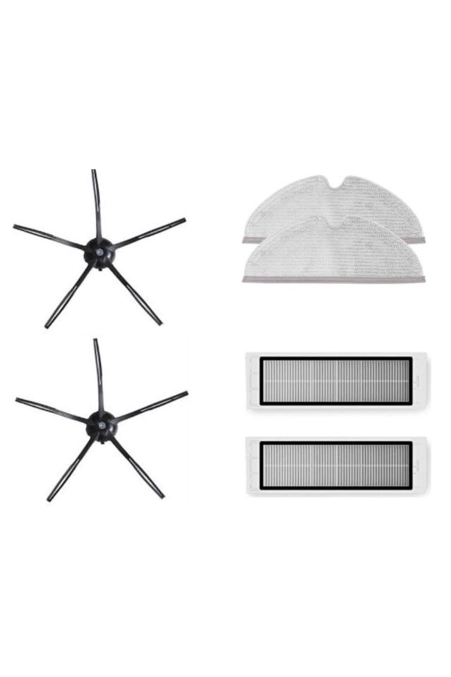 Siyah S6 Max V 6'lı Set - Roborge İthalatçı Garantili (Yedek Parça Seti)