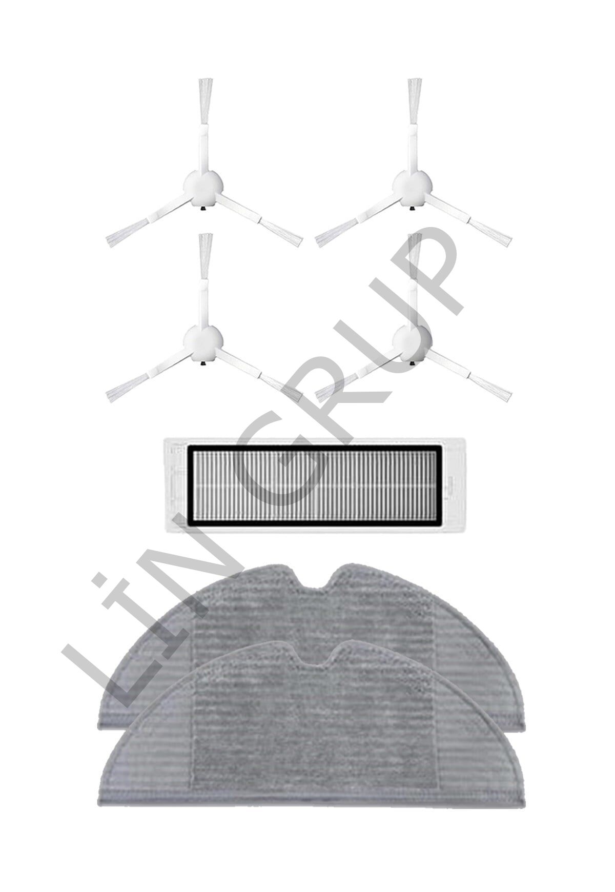 Xiaomi Vacuum Mop 2C  Robot Süpürge Uyumlu 7'li Yedek Parça Seti
