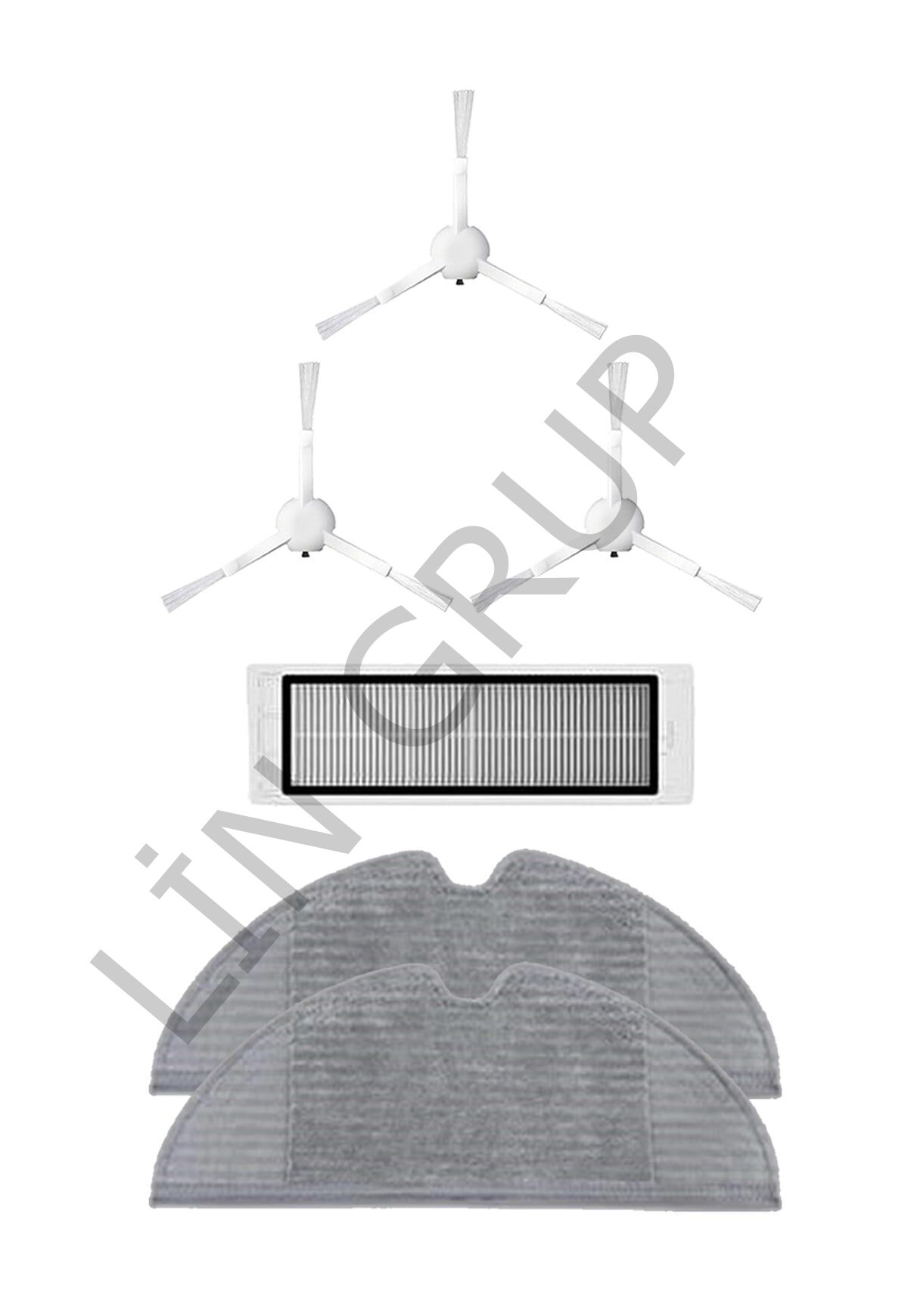 Xiaomi Vacuum Mop 1C (STYTJ01ZHM) Robot Süpürge Uyumlu 5'li Yedek Parça Seti