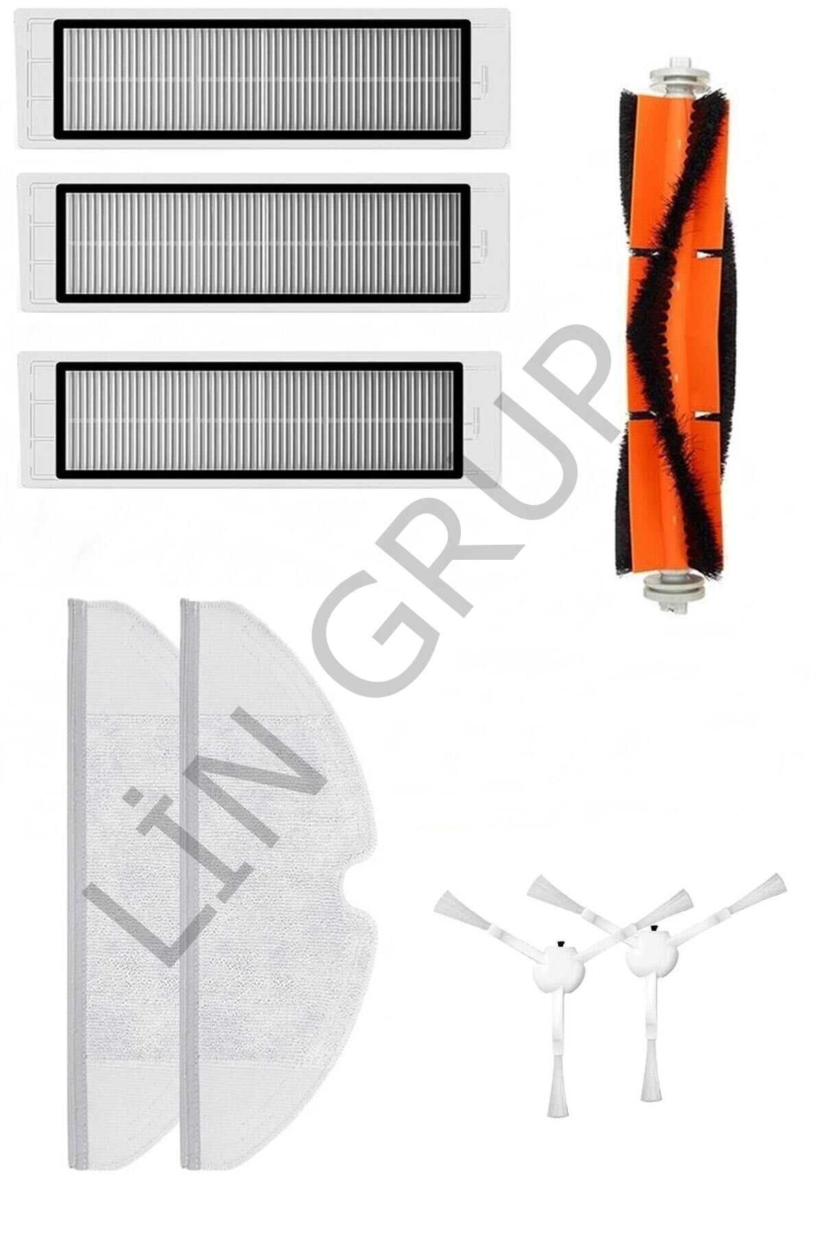 Xiaomi Vacuum Mop 2C  Robot Süpürge Uyumlu 8'li Yedek Parça Seti