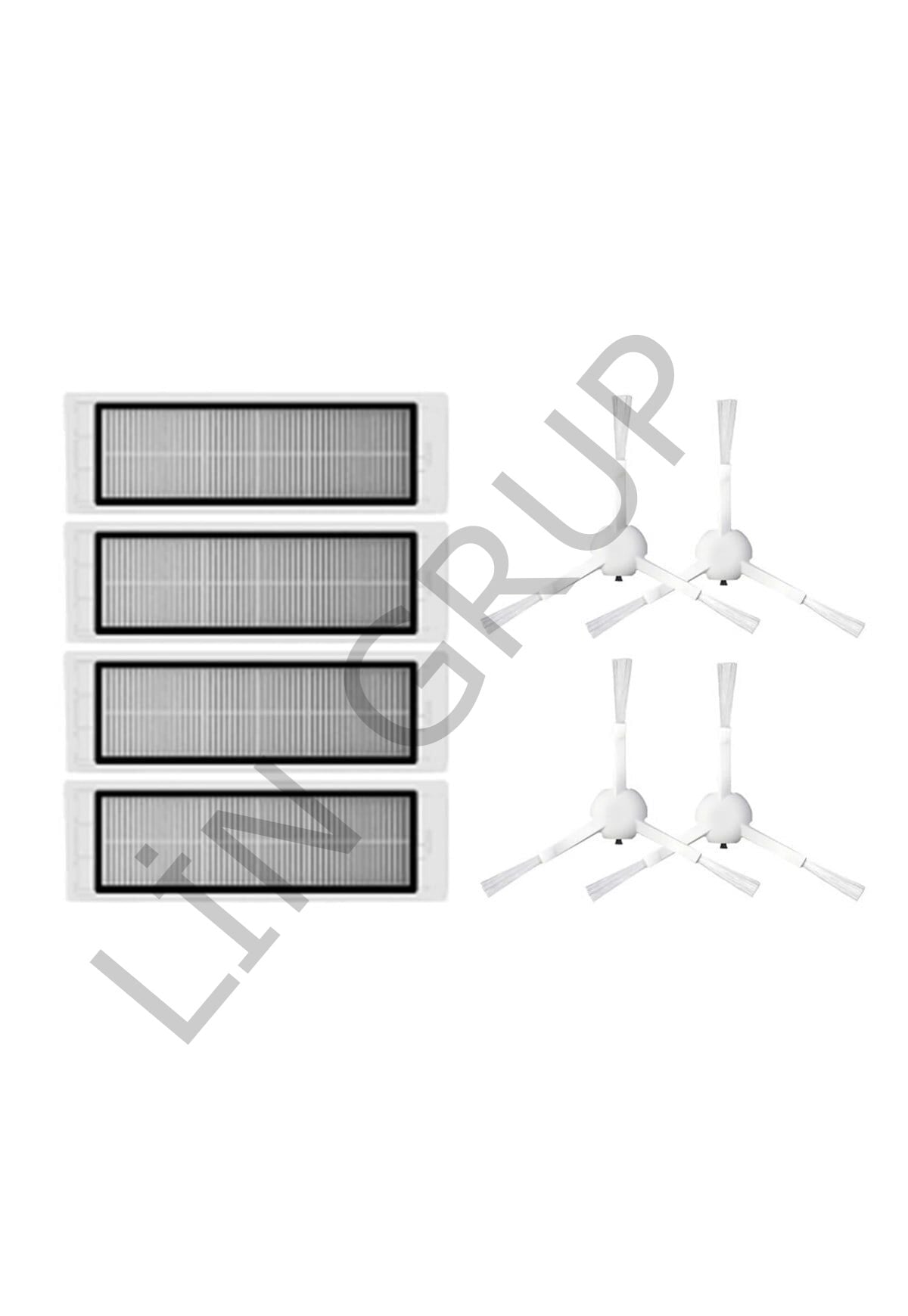 Xiaomi Vacuum Mop 2C  Robot Süpürge Uyumlu 8'li Yedek Parça Seti