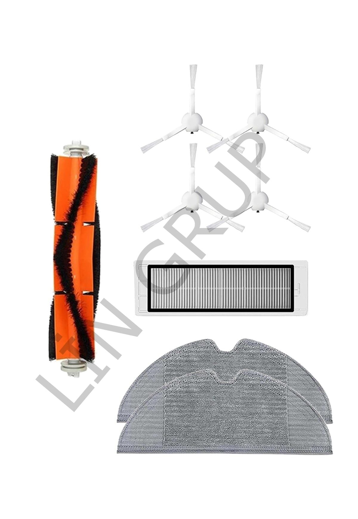 Xiaomi Trouver LDS Robot Süpürge Uyumlu 8'li Yedek Parça Seti