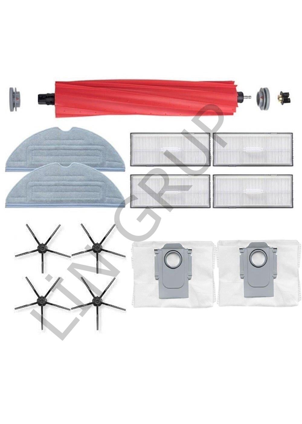 Roborock S7 Max V Robot Süpürge Uyumlu 13'lü Yedek Parça Seti