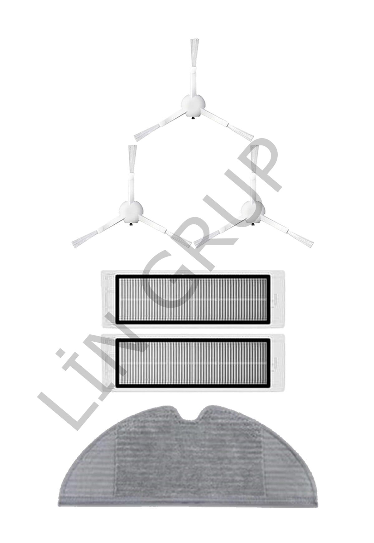 Xiaomi Vacuum Mop 1C (STYTJ01ZHM) Robot Süpürge Uyumlu 6'lı Yedek Parça Seti