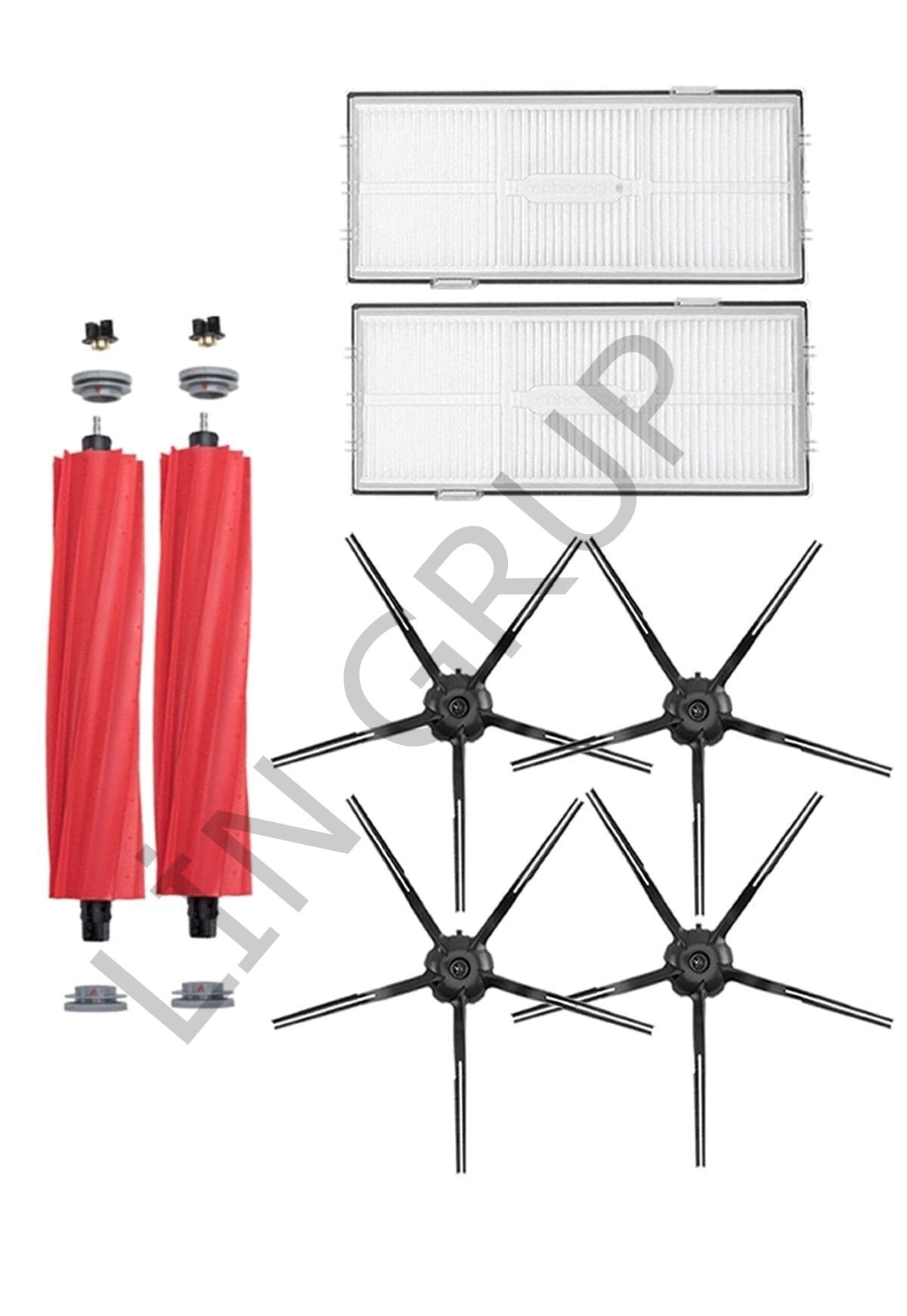 Roborock S7 Max V Robot Süpürge Uyumlu 8'li Yedek Parça Seti