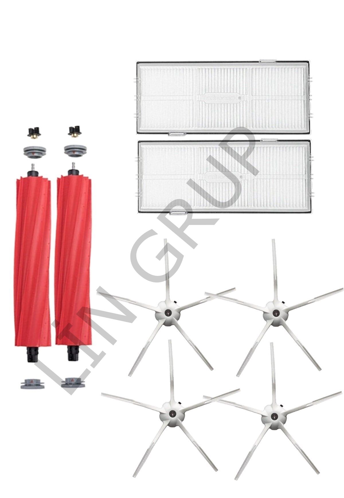 Roborock S7 Max V Robot Süpürge Uyumlu 8'li Yedek Parça Seti