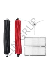 Roborock S8 + Robot Süpürge Uyumlu 5'li Yedek Parça Seti