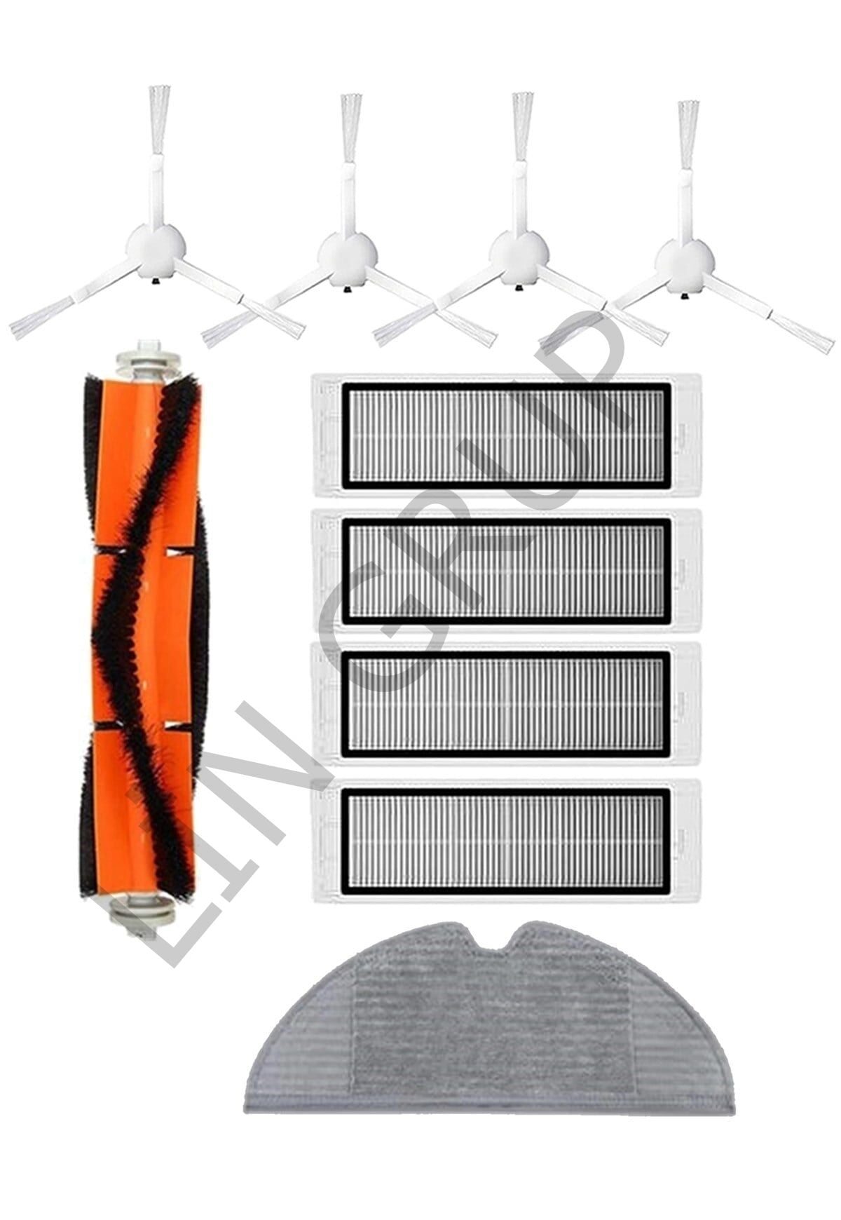 Xiaomi Vacuum Mop 2C  Robot Süpürge Uyumlu 10'lu Yedek Parça Seti