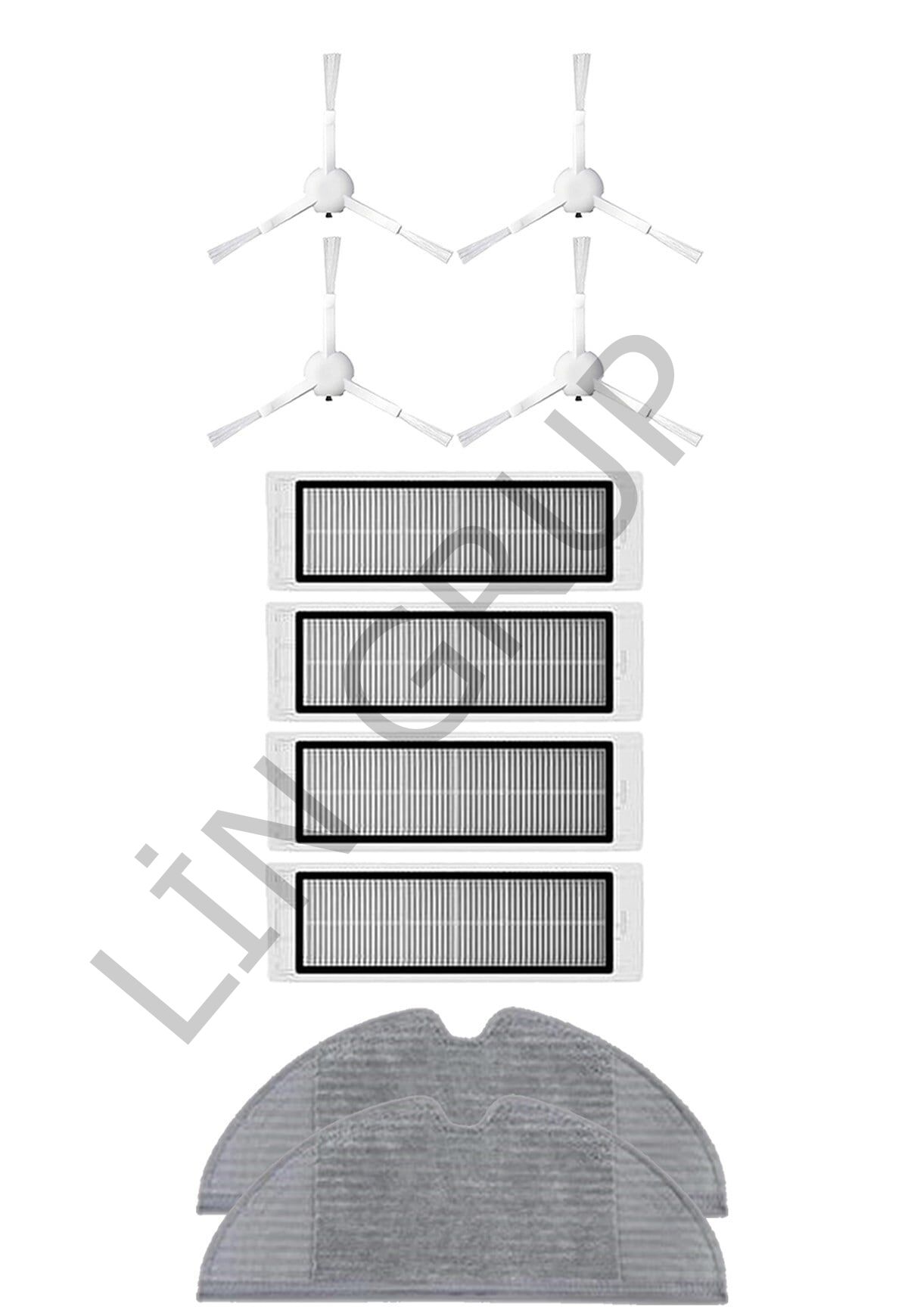 Xiaomi Vacuum Mop 2C  Robot Süpürge Uyumlu 10'lu Yedek Parça Seti