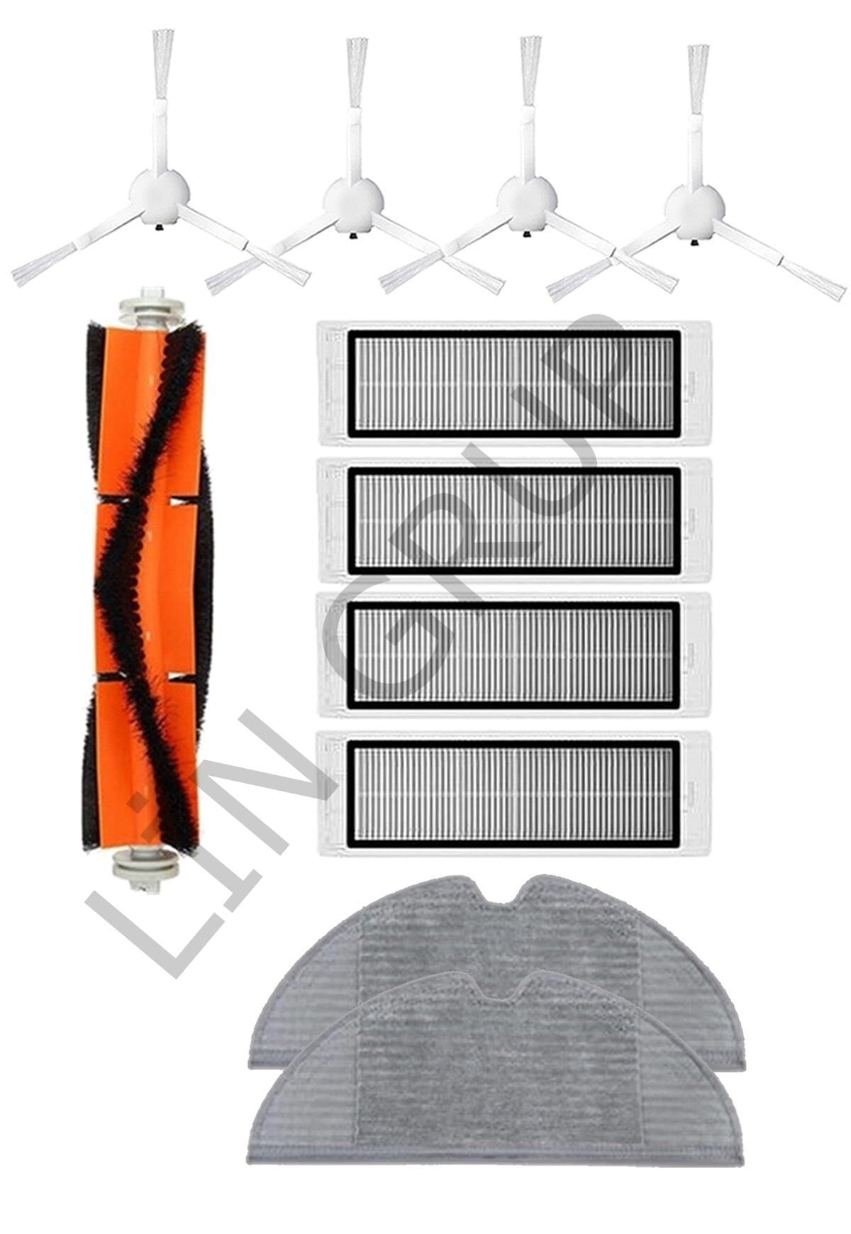 Xiaomi Vacuum Mop 2C  Robot Süpürge Uyumlu 11'li Yedek Parça Seti