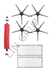 Roborock S7 Max V Robot Süpürge Uyumlu 7'li Yedek Parça Seti