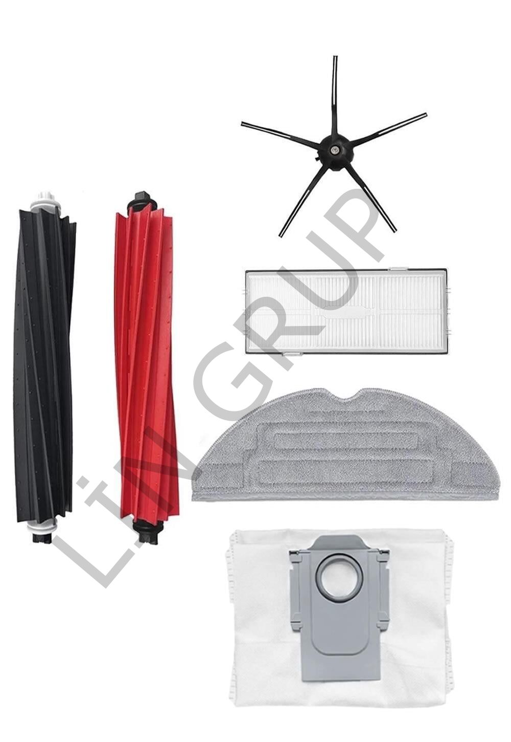 Roborock S8 + Robot Süpürge Uyumlu 6'lı Yedek Parça Seti