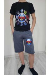 Brawl Stars Çocuk Alt Üst Takım Tişört Şort Pamuklu
