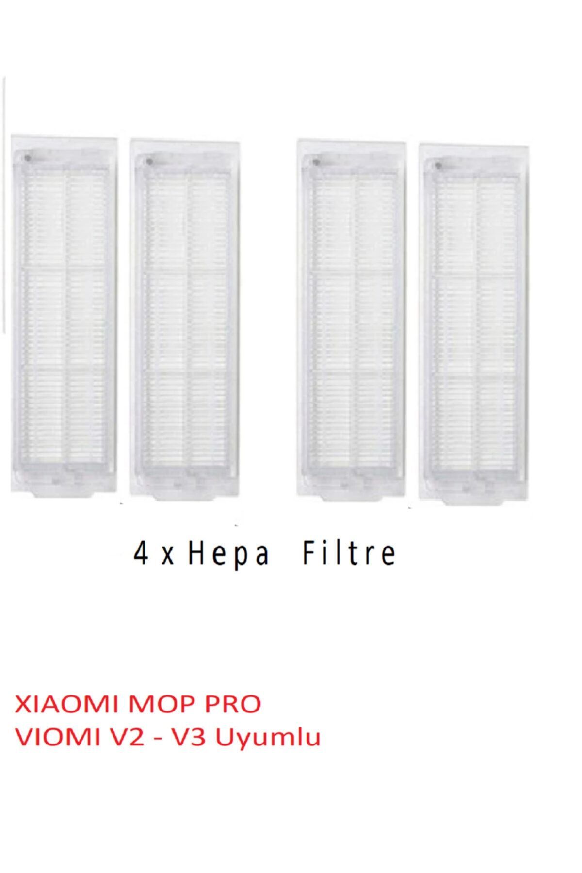 Vıomı V2 V3 - Xıaomı Mop Pro Uyumlu Hepa Filtre - 4 Adet