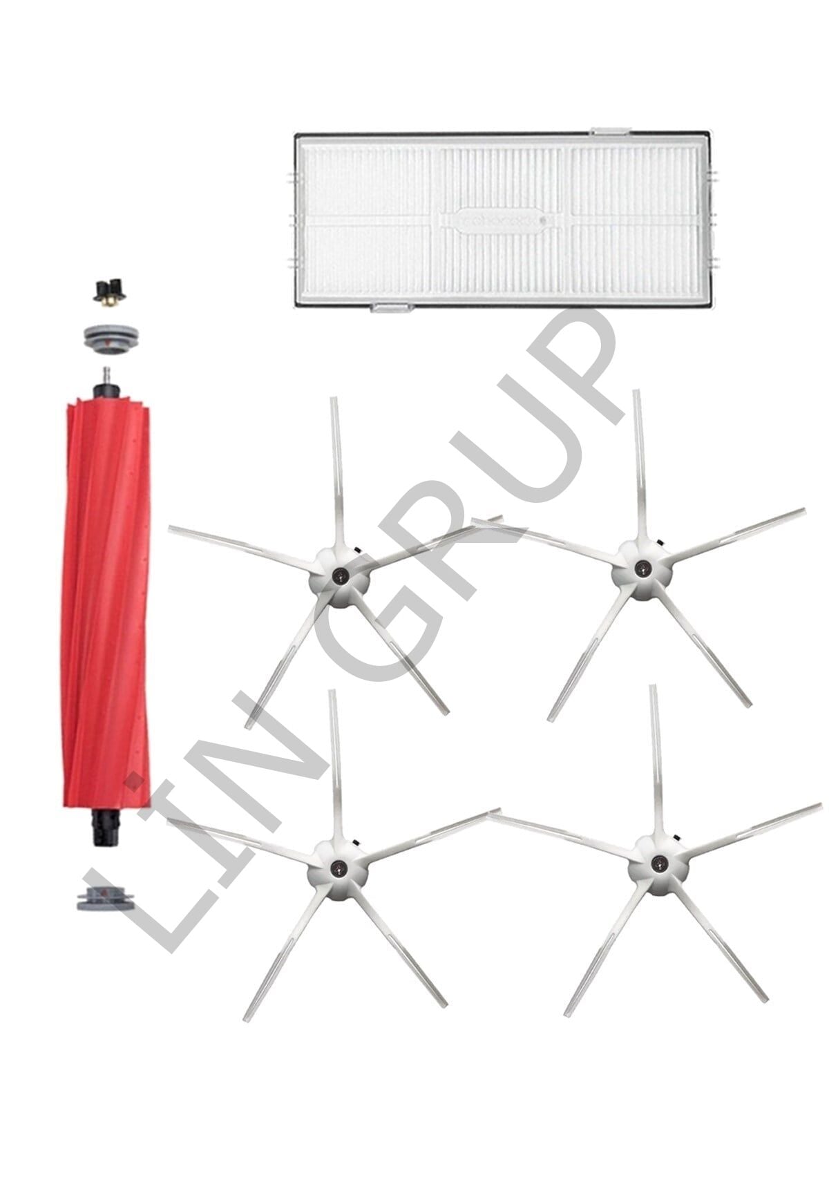 Roborock S7 Max V Robot Süpürge Uyumlu 6'lı Yedek Parça Seti