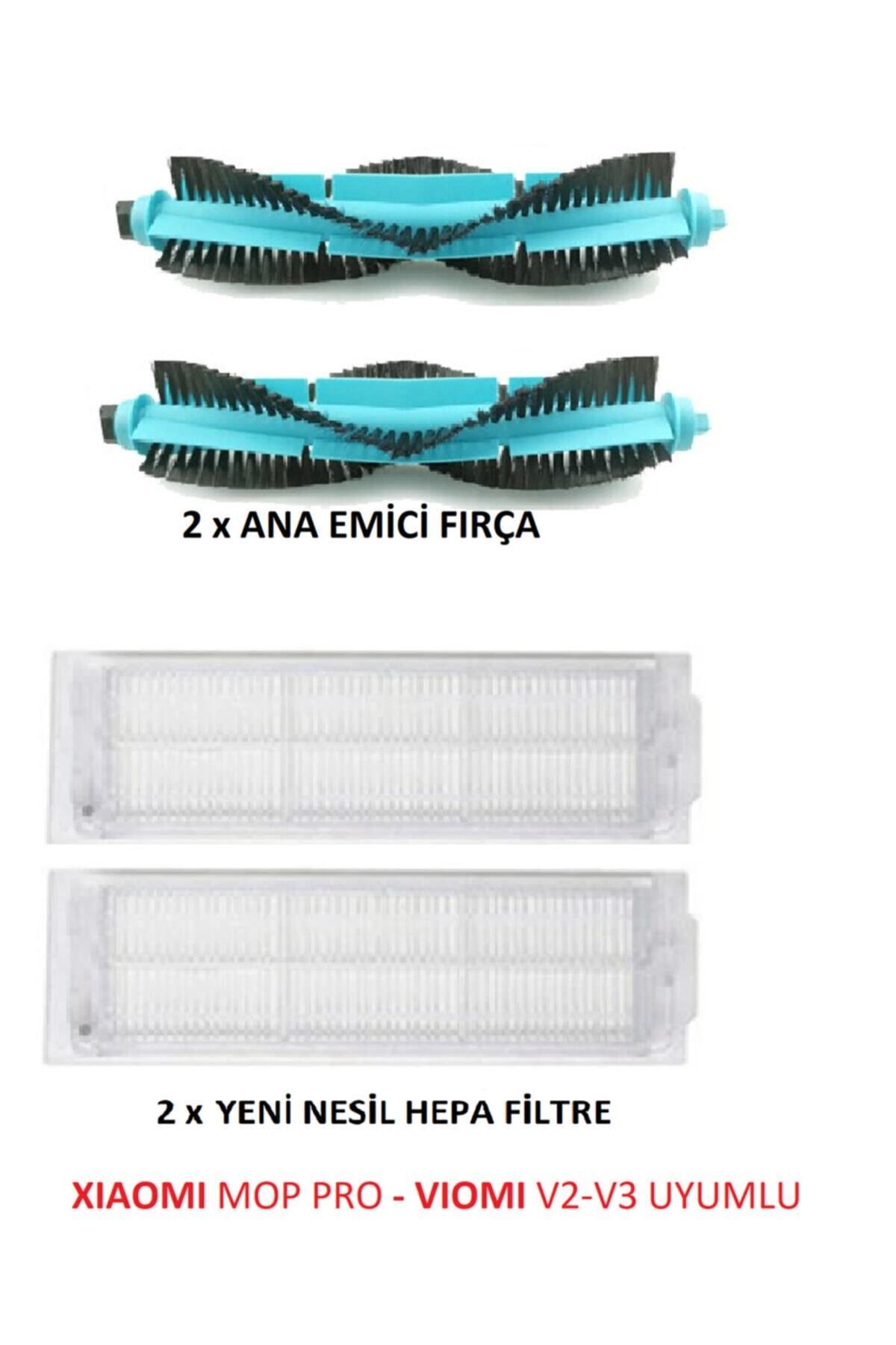 Xıaomı Mop Pro Ve Vıomı V2-v3 Uyumlu Ana Emici Fırça - Hepa Filtre