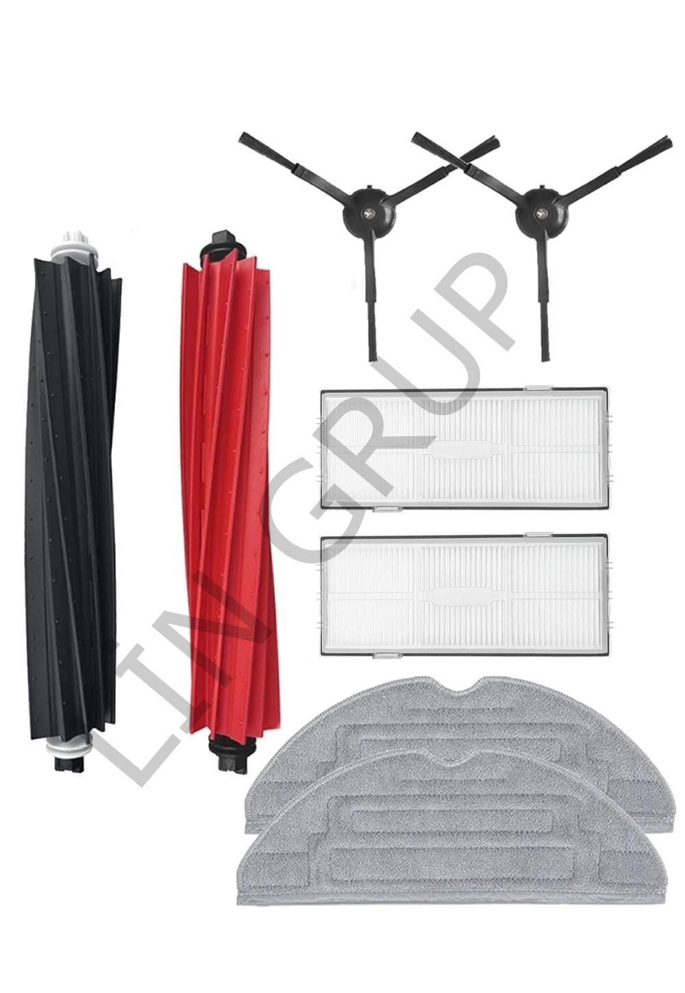 Roborock S8 + Robot Süpürge Uyumlu 8'li Yedek Parça Seti